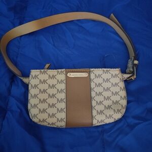 Michael Kors Brown and Tan Logo Fanny Pack